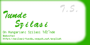 tunde szilasi business card